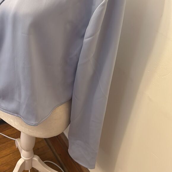 WAYF pale blue long sleeve blazer Size M New - Picture 4 of 8